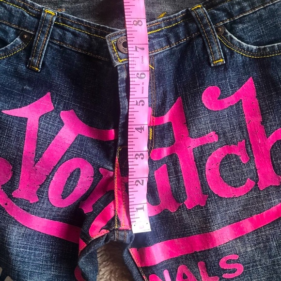 RELIST & SOLD 😃Von Dutch Colored LOGO Jeans Pink Green Motorcyles & Race Cars - Picture 10 of 12